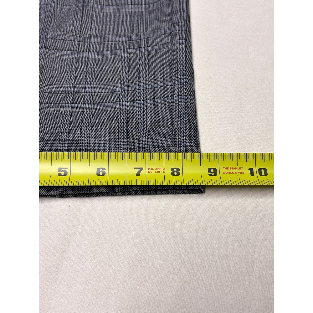 NWT Banana Republic Tailored Slim Fit Plaid‎ Wool Blend Dress Pants 34x32 Gray - Picture 15 of 15